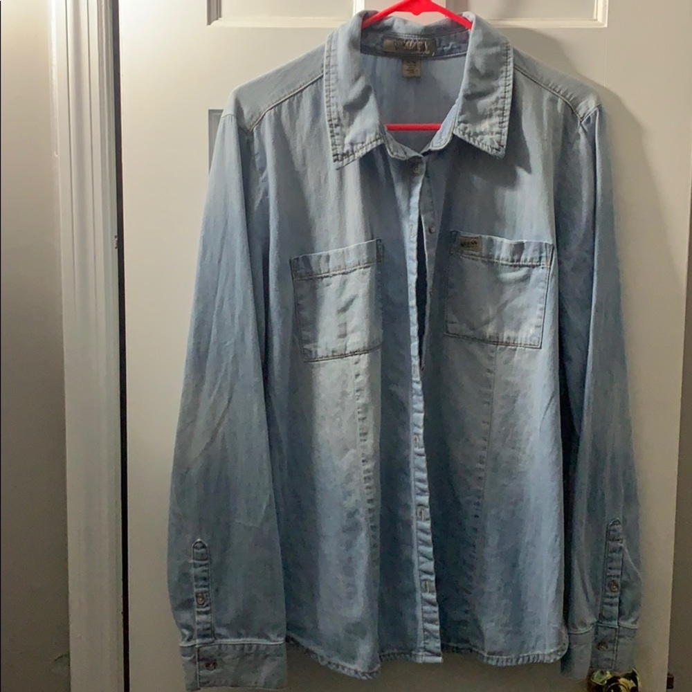 Guess long sleeve denim button down